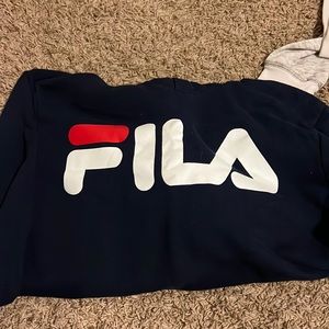 Blue fila hoodie